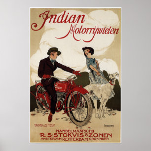 c. 1915 NETHERLANDS MOTORCYCLES Poster
