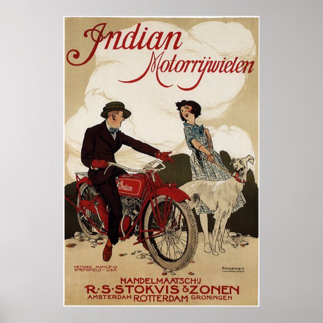 c. 1915 NETHERLANDS MOTORCYCLES Poster (Front)