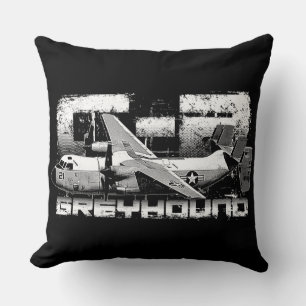 C-2 Greyhound Grade A Cotton Throw Pillow 20x20