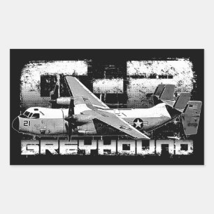C-2 Greyhound Rectangle Stickers