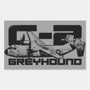 C-2 Greyhound Rectangle Stickers