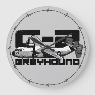 C-2 Greyhound Round (Large) Wall Clock