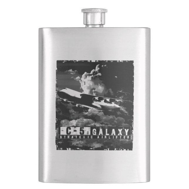 C-5 Galaxy Hip Flask (Front)