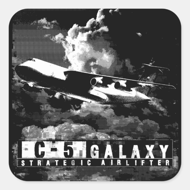 C-5 Galaxy Square Sticker (Front)