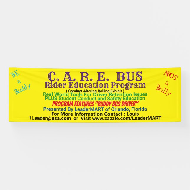 C.A.R.E. BUS Rider Education Program Show Banner (Horizontal)