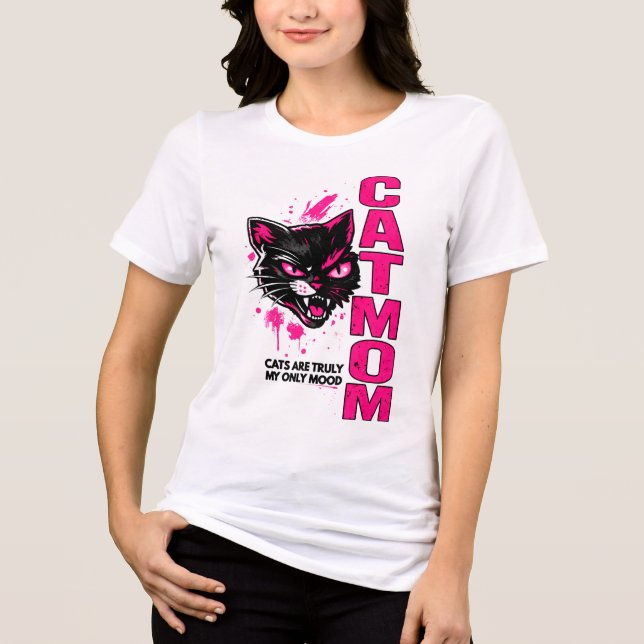 C.A.T.M.O.M Cute Cat Mom Tee (Front)