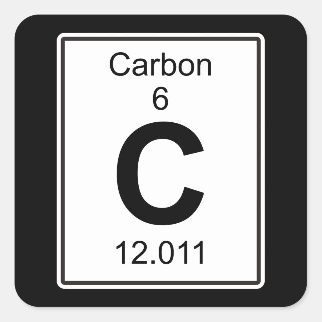 C - Carbon Square Sticker (Front)