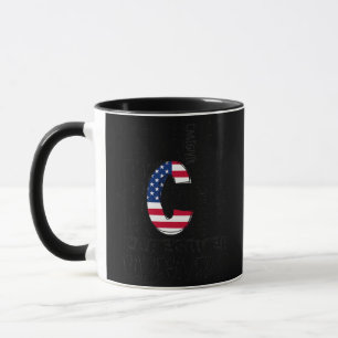 C Caregiver American Flag Patriotic Fourth 4th Of Mug