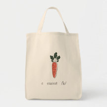 c  carrot  /k/  tote bag