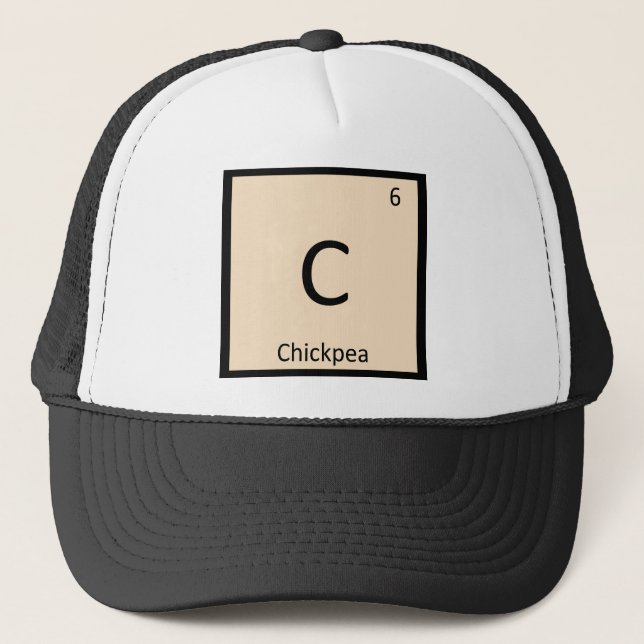 C - Chickpea Chemistry Periodic Table Symbol Trucker Hat (Front)