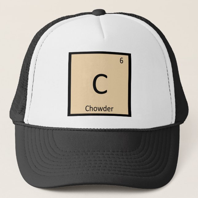 C - Chowder Chemistry Periodic Table Symbol Trucker Hat (Front)