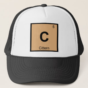 C - Cittern Music Chemistry Periodic Table Symbol Trucker Hat