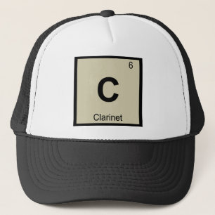 C - Clarinet Music Chemistry Periodic Table Symbol Trucker Hat