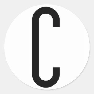 C CLASSIC ROUND STICKER