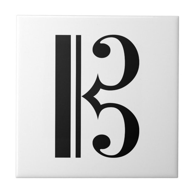C-Clef Ceramic Tile (Front)