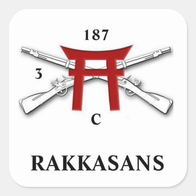 C Co 3D BN 187TH INFANTRY Stickers (Front)