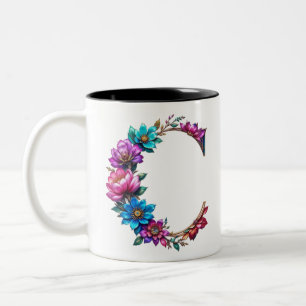 C Coffee Mug – Floral Design for Gifting