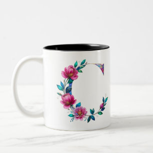 C Coffee Mug – Floral Design for Gifting