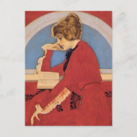 C Coles Phillips “A Good Book” Fadeaway Girl