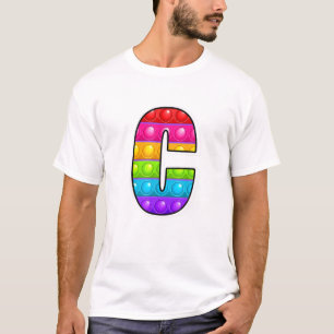 C Cutest Capital Letter B Alphabet Funny Poppin Ki T-Shirt