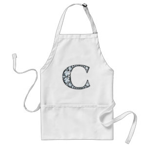 "C" Diamond Bling Apron