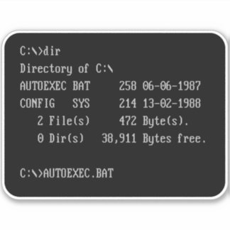 C:\> DOS Prompt Command Line