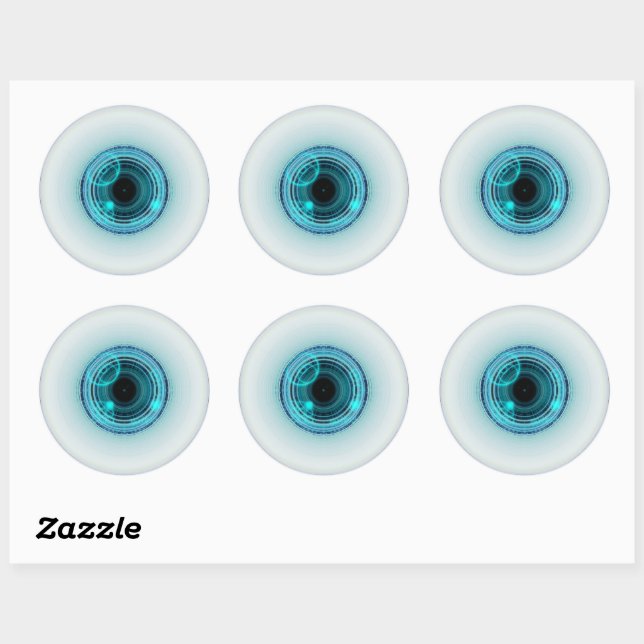 c_eye_bernetic -  classic round sticker (Sheet)