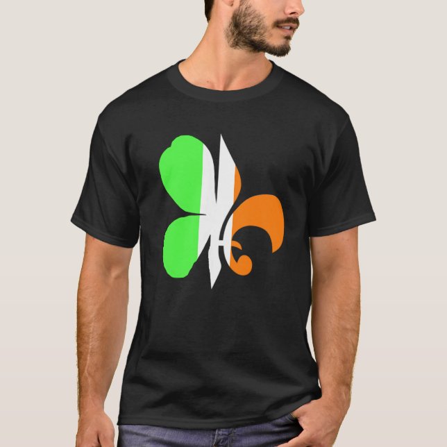 C Fleur Louisiana Irish Cajun New Orleans St Patri T-Shirt (Front)