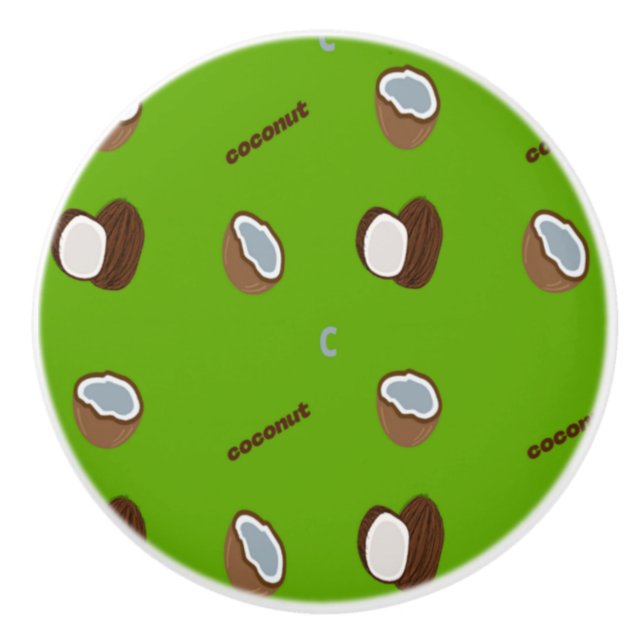 C for coconut green ceramic knob (Front)
