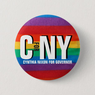 C for NY 6 Cm Round Badge