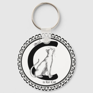 C is for Cat Key Ring