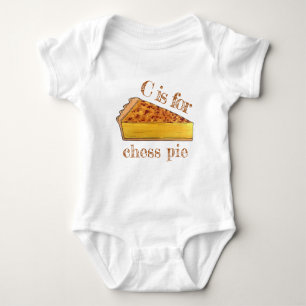 C is for Chess Pie Virginia Southern US Cuisine Baby Bodysuit