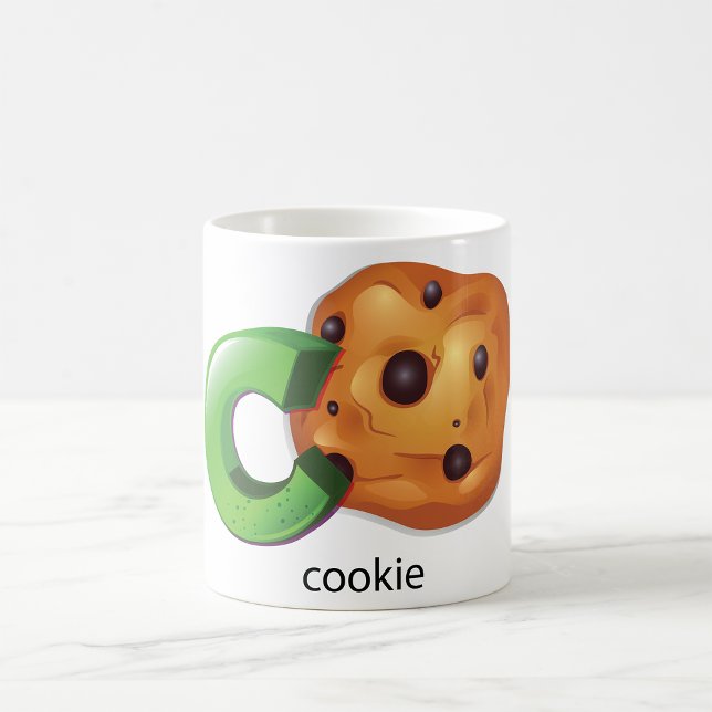 C is for Cookie Alphabet Letter Chocolate Chip Coffee Mug (Creator Uploaded)