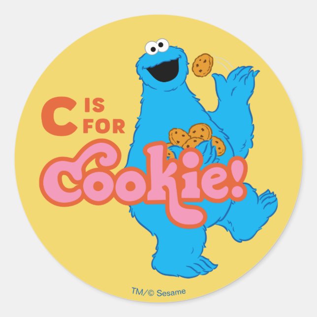 C is for Cookie Classic Round Sticker (Front)