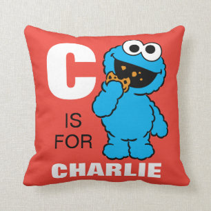 C is for Cookie Monster   Add Your Name Cushion