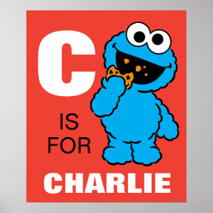 C is for Cookie Monster   Add Your Name Poster