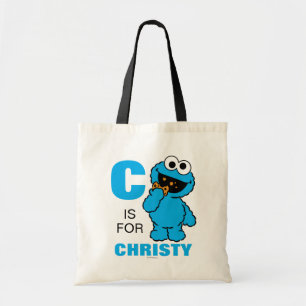 C is for Cookie Monster Add Your Name Tote Bag