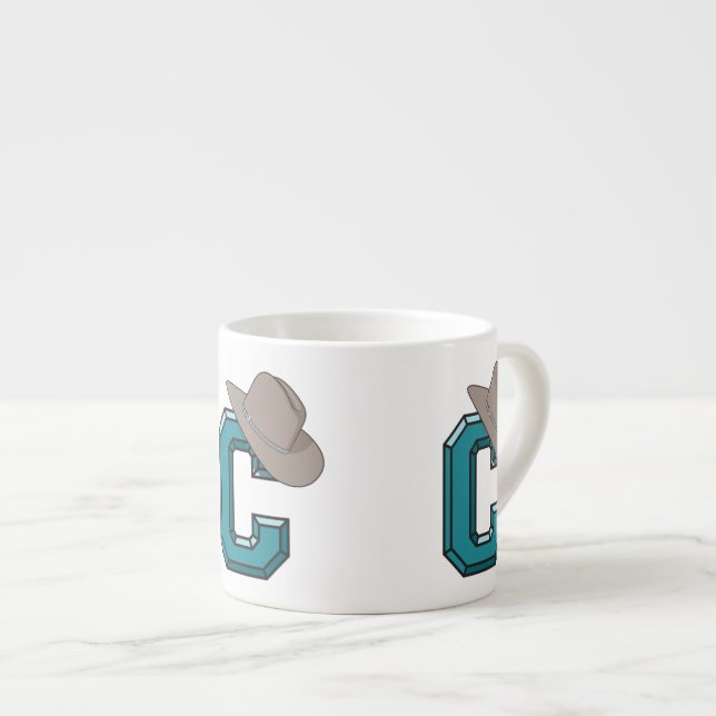 C is for Cowboy Espresso Cup (Front Right)