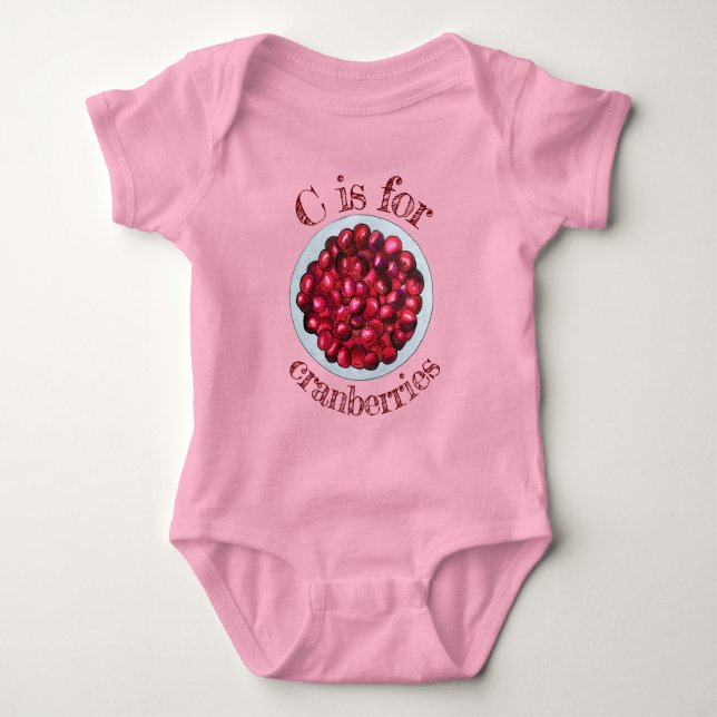 C is for Cranberries New England Cranberry Bog Baby Bodysuit (Front)