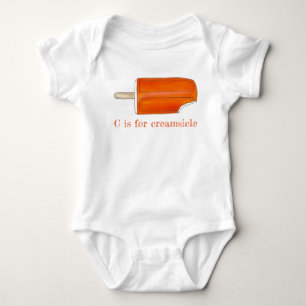 C is for Creamsicle Orange Ice Cream Popsicle Baby Bodysuit