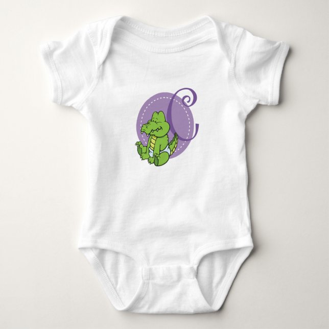 C is for Crocodile Baby Bodysuit (Front)