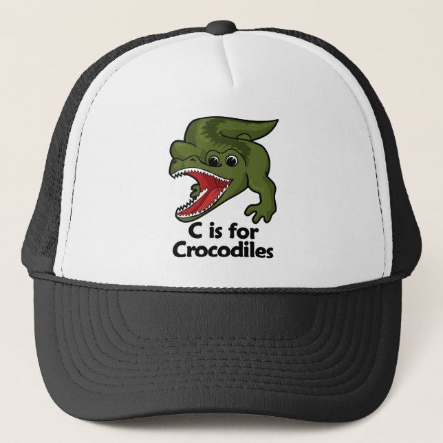 C is for Crocodile Trucker Hat (Front)