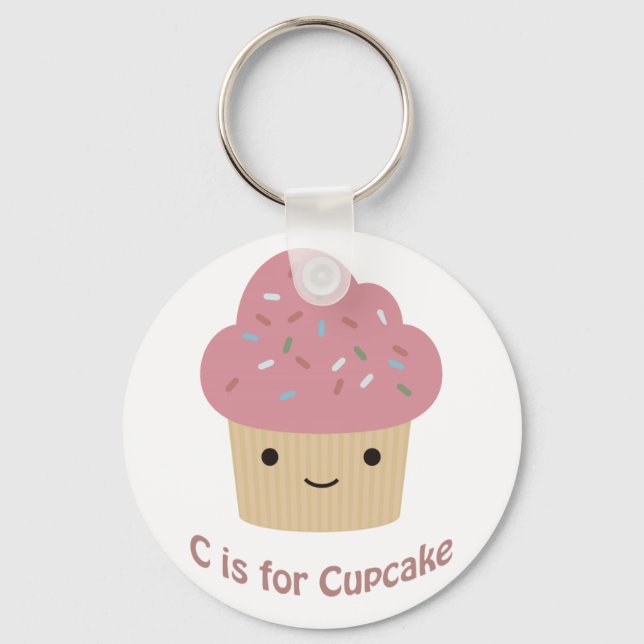 C is for cupcake key ring (Front)