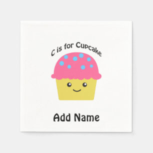 C is for Cupcake Napkin