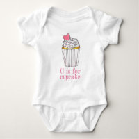 C is for Cupcake Pink Heart Cup Cake Sprinkles