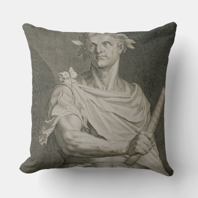 C. Julius Caesar (100-44 BC) Emperor of Rome engra Cushion (Front)