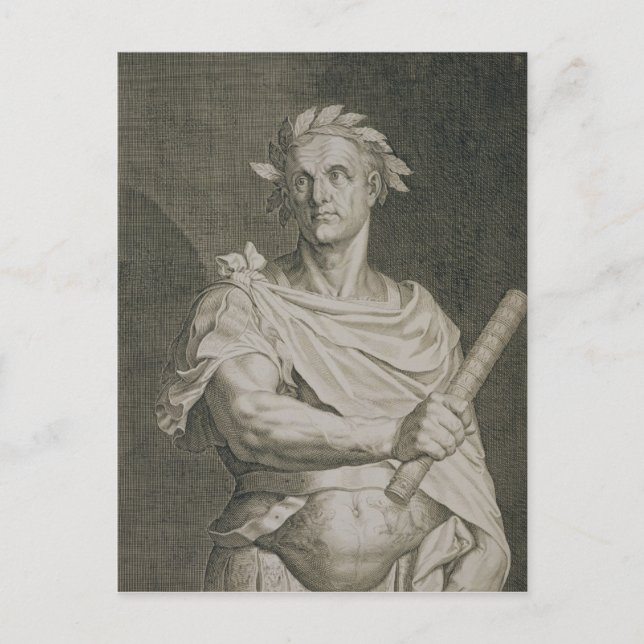 C. Julius Caesar (100-44 BC) Emperor of Rome engra Postcard (Front)