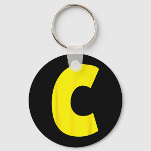 C Letter Chipmunk Group Matching Funny Halloween Key Ring