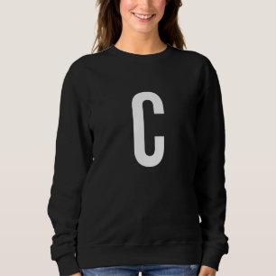 C Letter Number Symbol Alphabet Initial Sweatshirt