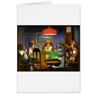 C. M. Coolidge Dogs Pets Poker Cards Humour Destin